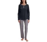 CALIDA Schlafanzug Family & Friends Damen lang 100% Baumwolle Interlock XS Sapphire
