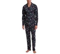CALIDA Family & Friends Pyjama, durchgeknöpft Herren, warme Baumwollqualität Saphir Blue 50