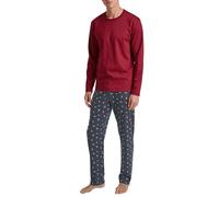 CALIDA Family & Friends Pyjama, lang Herren, warme Baumwollqualität Rio red 46-48