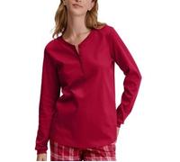 Calida Favourites Holidays Shirt With Buttons Rot Baumwolle Large Damen