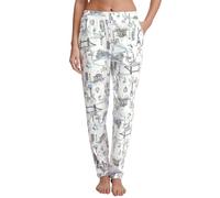 CALIDA Favourites Hose Damen, mit Seitentaschen, aus 100% Baumwolle Star White 48-50