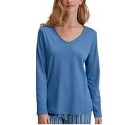 Calida Favourites Journey Long Sleeve V-neck Shirt Jeansblau Baumwolle X-Large Damen
