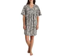 CALIDA Favourites Kurzarm-Nachthemd Damen, aus Baumwolle, weich, pflegeleicht, lockere, luftige Passform, Länge 95cm