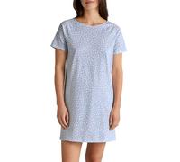 Calida Damen Nachthemd Favourites, Baumwolle, Saumschlitz, 90cm, Harmony Blue, Gr.48/50