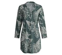 CALIDA Favourites Langarm-Nachthemd Damen | 95cm Länge, seidig weich, geschmeidig und temperaturausgleichend mit feiner Knopfleiste