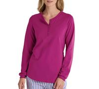 CALIDA Favourites Langarmshirt Damen, aus Bio Baumwolle, pflegeleicht, mit Soften Bündchen Orchid Flower 48-50