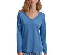 Calida Favourites Journey Long Sleeve V-neck Shirt Jeansblau Baumwolle Small Damen