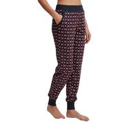 CALIDA Pyjamahose WOMEN, Bündchen, Seitentaschen, 100% dicke Bio-Baumwolle, dark sapphire Gr. M