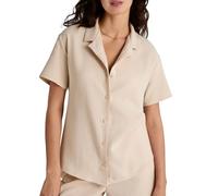 CALIDA Favourites T-Shirt Damen, aus Baumwolle, pflegeleicht, lockere Passform, mit Hemdkragen