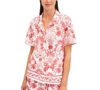 CALIDA Favourites T-Shirt Damen | durchgeknöpftes Kurzarm-Shirt, weiche Baumwollqualität und lockere Passform
