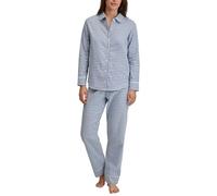 CALIDA Flannel Dreams Pyjama, Schlafanzug Damen, mit Knöpfen, aus 100% Baumwolle-Flannel, pflegeleicht Scandinavian 48-50
