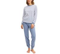 CALIDA Flower Nights Bündchen-Pyjama Damen Aura Blue 44-46