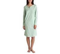 CALIDA Flower Nights Langarm-Nachthemd Damen, weich, pflegeleicht, mit Knopfleiste, Länge 120cm