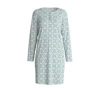 CALIDA Nachthemd Flower Nights Damen 100% Baumwolle Single Jersey Langarm Gr. M smoke blau