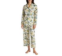 CALIDA Fruity Dreams Pyjama, durchgeknöpft Damen, aus 100% Bio Baumwolle, atmungsaktiv, pflegeleicht, elastischer Hosenbund