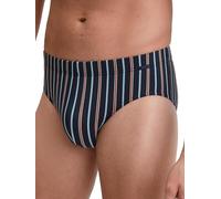 Slip CALIDA "Grafic Cotton", Damen, Gr. S (46/48), braun (glazed ginger), Single Jersey, Obermaterial: 90% Baumwolle, 10% Elasthan, körpernah, Unterhosen Slip, gestreift, ohne Eingriff, überzogenem Bu