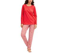 CALIDA Graphic Nights Pyjama Damen | langer Schlafanzug, weiche Single-Jersey-Qualität und komfortable Passform