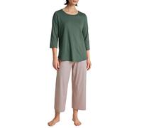 CALIDA Grounded Nights 7/8-Pyjama Damen, aus 100% Baumwolle