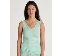 CALIDA Natural Comfort Lace Tank-Top Damen, V-Ausschnitt, aus hochwertiger Supima-Baumwolle
