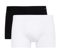 CALIDA Herren Boxershorts, 2er Pack - Cotton Code, Elastikbund, Activity Cotton Schwarz/Weiß XXL (58/60)