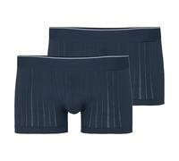 CALIDA Herren Boxershorts 2er Pack - Pure & Style, Elastikbund, einfarbig Dunkelblau XXL (58/60)