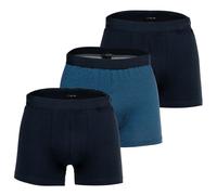 CALIDA Herren Boxershorts, 3er Pack - Natural Benefit, Elastikbund, Single Jersey Dunkelblau (Nordic) XXL (58/60)