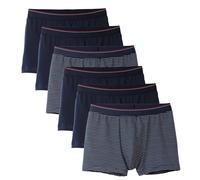 CALIDA Herren Boxershorts, 6er Pack - Natural Benefit, Elastikbund, Single Jersey Dunkelblau (Dark Sea) XL (56)
