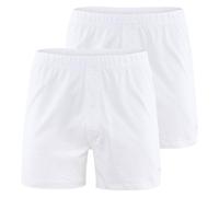 CALIDA Herren Jersey Boxershorts , 2er Pack - Cotton Code, einfarbig, 100% Baumwolle Weiß S (46/48)