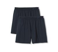 Boxer CALIDA "Prints Benefit", Herren, Gr. XXL (58/60), 2 Stk., blau, Obermaterial: 100% Baumwolle, unifarben, weit, Unterhosen, mit weichem Bund (99956439-XXL) blau