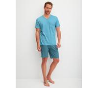 Calida - HERREN Pyjama kurz 525 retro blue - Gr. - S
