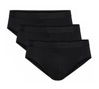 CALIDA Herren Slip, 3er Pack - Natural Benefit, Elastikbund, Single Jersey Schwarz / XL (56) Calida Herren XL (56) Schwarz