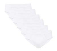 CALIDA Herren Slip, 6er Pack - Natural Benefit, Elastikbund, Single Jersey Weiß L (52/54)