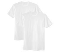 CALIDA Herren T-Shirt, 2er Pack - Natural Benefit, Rundhals-Ausschnitt, 100% Baumwolle Calida Herren L (52/54) Weiß