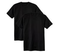 CALIDA Herren T-Shirt, 2er Pack - Natural Benefit, Rundhals-Ausschnitt, 100% Baumwolle Calida Herren L (52/54) Schwarz