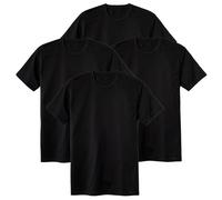CALIDA Herren T-Shirt, 4er Pack - Natural Benefit, Rundhals-Ausschnitt, 100% Baumwolle Calida Herren M (50) Schwarz