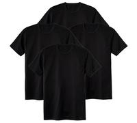 CALIDA Herren T-Shirt, 4er Pack - Natural Benefit, Rundhals-Ausschnitt, 100% Baumwolle Schwarz XXL (58/60)