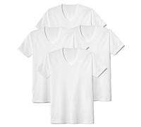 CALIDA Herren T-Shirt, 4er Pack - Natural Benefit, V-Ausschnitt, Single Jersey Calida Herren M (50) Weiß