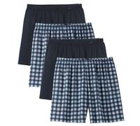 CALIDA Herren Web-Boxershorts, 4er Pack - Prints Benefits, Baumwolle, Single Jersey XL Mehrfarbig
