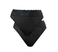 CALIDA Damen Jazzpant, 2er-Pack Iconics, schwarz, XS schwarz