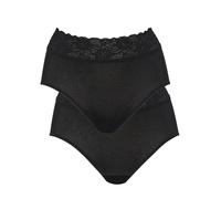 CALIDA Damen Midislip, 2er-Pack Iconics, schwarz, L Black