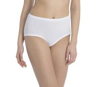 CALIDA Damen Bomuld 2:2 midi trusser Taillenslip, Weiß, 40-42 EU