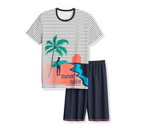 CALIDA Kids Kurz-Pyjama Kinder, aus Bio Baumwolle, atmungsaktiv, pflegeleicht Peacoat Blue 152-158
