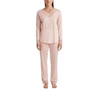 CALIDA Lace Nights Pyjama, lang Damen, seidenweiche Qualität, temperatur- und feuchtigkeitsregulierend
