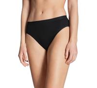 Calida Damen Minislip Light, 100% Baumwolle, weicher Gummibund, ohne Seitennähte, Schwarz 40/42