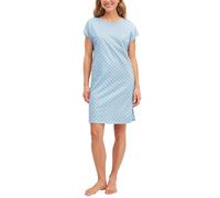 Calida Kurzarm-Nachthemd Damen Lovely Nights - 100% Baumwolle, 95 cm - Cascade Blue 48-50