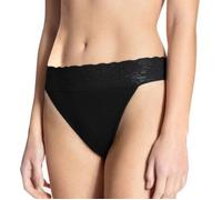 Calida Lycraspitze Tanga 21904 Schwarz 992 Baumwolle 36-38 Damen