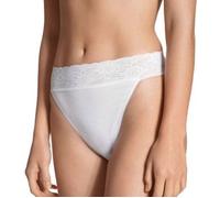 Calida Lycraspitze Tanga 21904 Weiß 001 Baumwolle 44-46 Damen