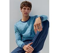 CALIDA Relax Imprint Bündchen-Pyjama Herren, aus 100% Baumwolle, pflegeleicht, elastisch und formstabil, in Single Jersey