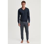 CALIDA - MEN Pyjamas with cuff saphir blue - Gr. - XXL