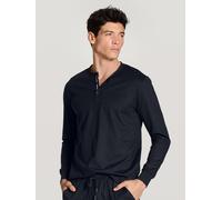 CALIDA Longsleeve Herren Rundhals Jersey-Baumwolle blau, M